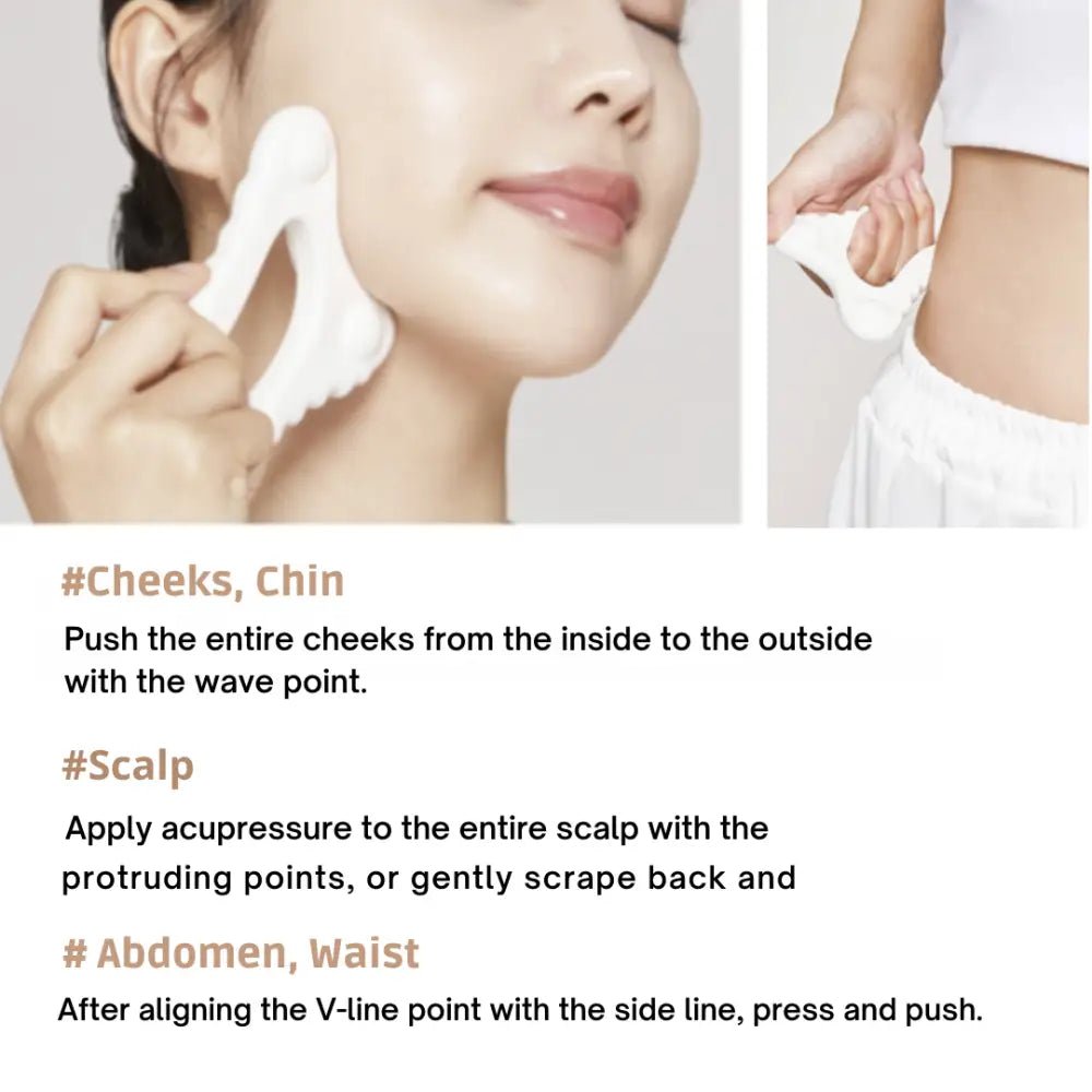 BeaumAnt Self Gua Sha for Face and Body Massage Tool - Cooling Massager